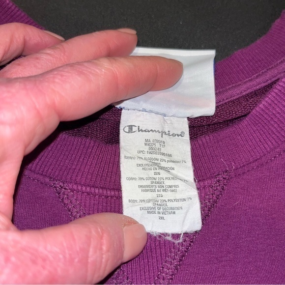 Champion Heritage‎ Retro Sport Crew Sweatshirt Women’s 2XL Venetian Purple - Picture 7 of 8